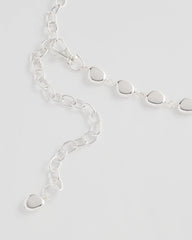 Chico's - Silvertone Pebble Chain Belt