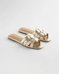 Chico's - Leather Cassidy Cross-Strap Slide Shoes