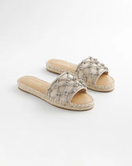 Chico's - Linen Knotted Espadrille Slides