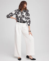 Chico's - Petite Crepe Pleated Relaxed Pants