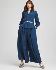 Chico's - Petite Jacquard Culotte Wide-Leg Pants
