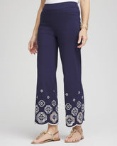 Chico's - Petite Brigitte™ 180 Embroidered Wide-Leg Cropped Pants