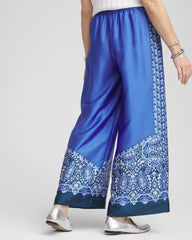 Chico's - Petite Pull-on Paisley Drawstring Cropped Pants