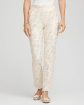 Chico's - Petite Juliet Golden Foiled Slim Ankle Pants