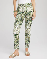 Chico's - Petite Brigitte™ Slim Ankle Palm-Print Pants