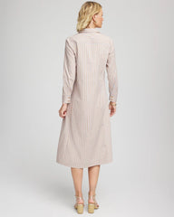 Chico's - Petite Vanilla Chai Striped Shirtdress