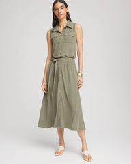 Chico's - Petite Travelers™ Knit Sleeveless Shirtdress
