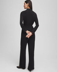Chico's - Petite Belted Jersey Maxi Jumpsuit