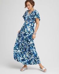 Chico's - Petite Flutter Sleeved Jersey Maxi Dress