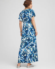Chico's - Petite Flutter Sleeved Jersey Maxi Dress