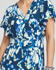 Chico's - Petite Flutter Sleeved Jersey Maxi Dress