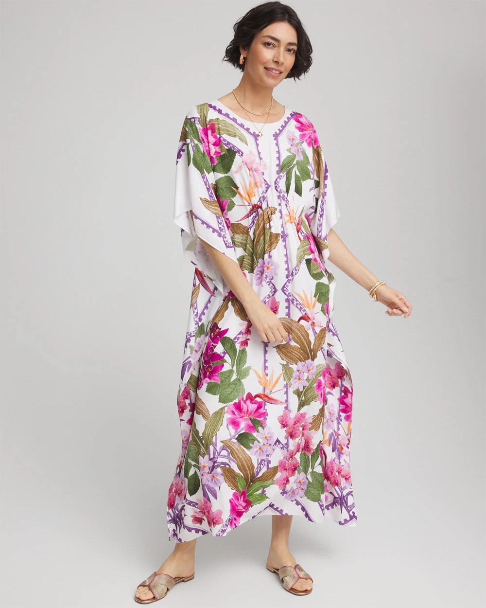 Chico's - Petite Island Cinch-Waist Kaftan Dress