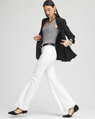 Chico's - Petite Girlfriend No Stain Frayed Flared Jeans