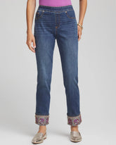 Chico's - Petite Embellished Pull-On Slim Ankle Jeggings