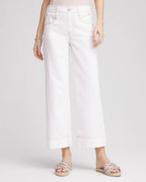 Chico's - Petite No Stain Pull-On Wide Leg Cropped Jeans
