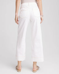 Chico's - Petite No Stain Pull-On Wide Leg Cropped Jeans