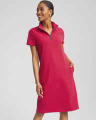 Chico's - Zenergy® UPF Knit Stripe Half-Zip Dress