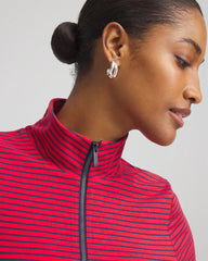 Chico's - Zenergy® UPF Knit Stripe Half-Zip Dress