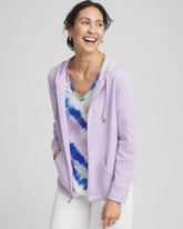 Chico's - Zenergy® Beach Slub Zip-Front Hoodie