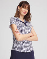 Chico's - Zenergy® UPF Dots Mockneck Short-Sleeve Top