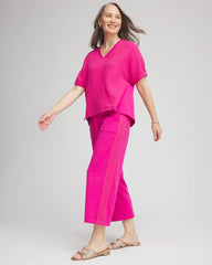 Chico's - Zenergy® French Terry Gauze-Inset Cropped Pants