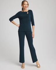 Chico's - Travelers™ Asymmetrical 3/4 Sleeve Top