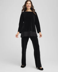 Chico's - Travelers™ Chiffon Hem Velvet Tunic