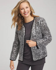Chico's - Travelers™ Collection Refined Sequins Netted Jacket