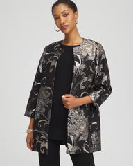 Chico's - Travelers™ Collection Jacquard Floral Shine Jacket