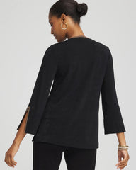 Chico's - Travelers™ Embellished V-Neck Flutter Sleeve Tunic