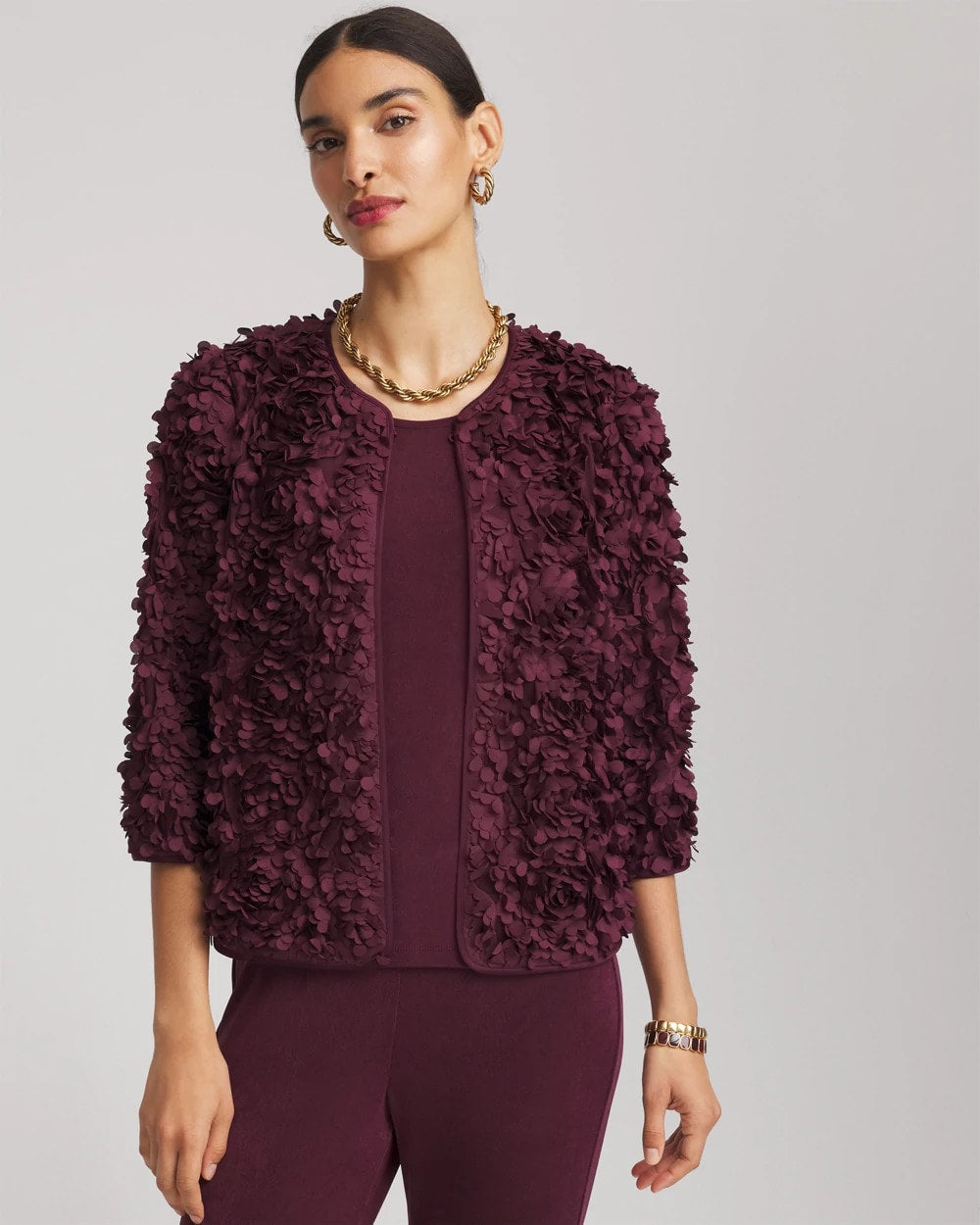 Chico's - Travelers™ Collection Textured Rosette Jacket