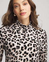 Chico's - Travelers™ Animal-Print Mockneck Midi Dress