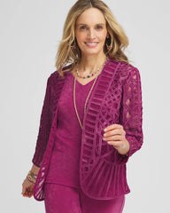 Chico's - Travelers™ Collection Embroidered Lace Cutwork Jacket