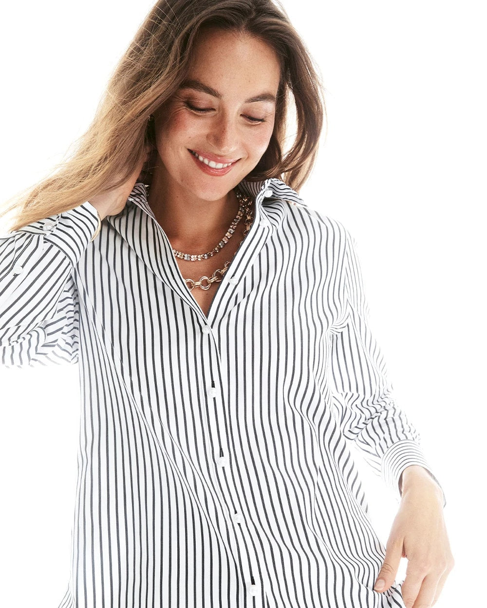 Chico's - No Iron™ Lurex Striped Shirt