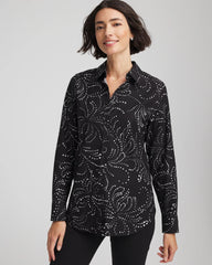 Chico's - No Iron™ Findot Print Sateen Shirt