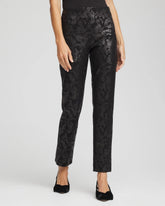 Chico's - Juliet Black Foiled Slim Ankle Pants