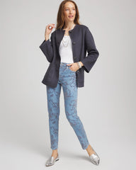 Chico's - Girlfriend Slim Ankle Flocked Jeans