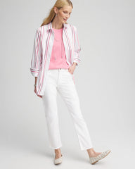 Chico's - Girlfriend Frayed Cropped No Stain Jeans