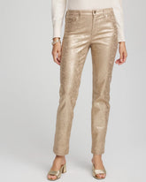 Chico's - Girlfriend Slim Ankle Foiled Lace Jeans