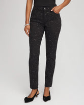 Chico's - Stone Embellished Girlfriend Slim Ankle Jeans