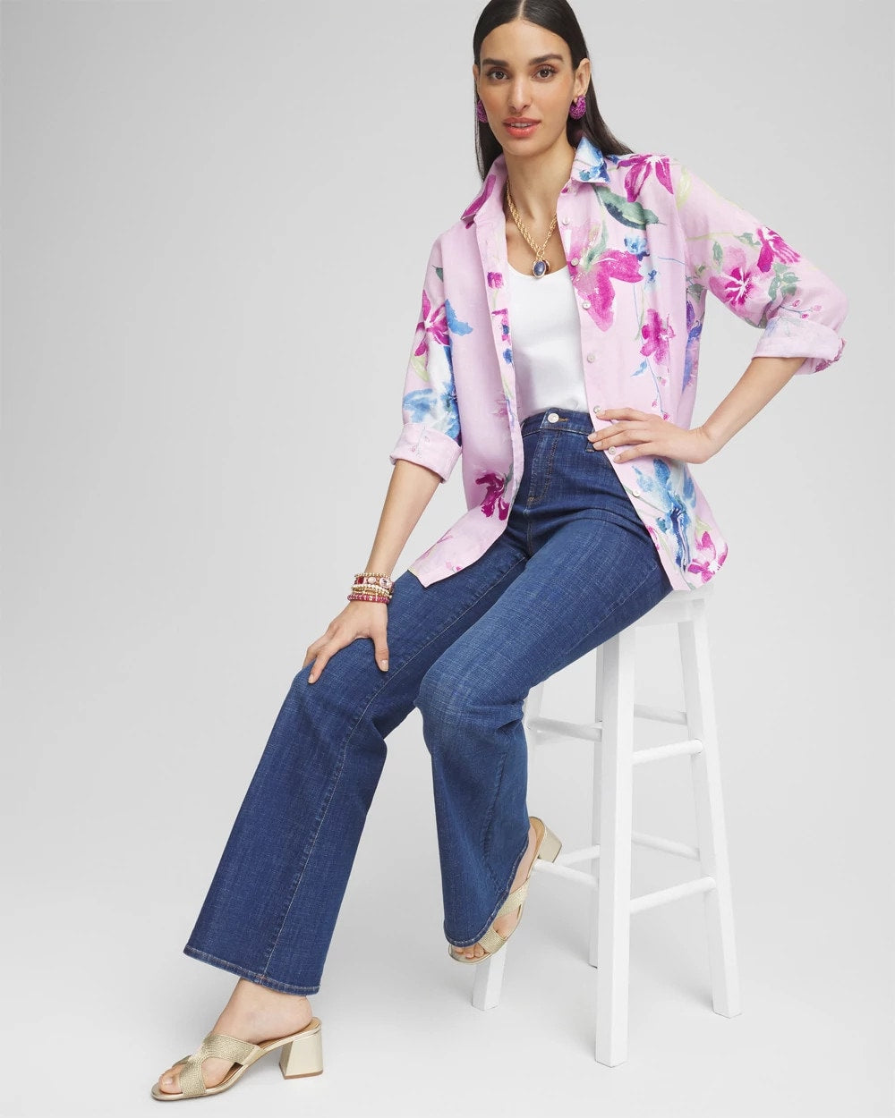 Chico's - No Iron™ Floral Linen Shirt