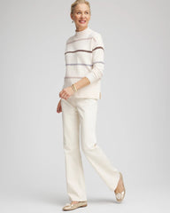 Chico's - Sequined Stripe Pullover Sweater