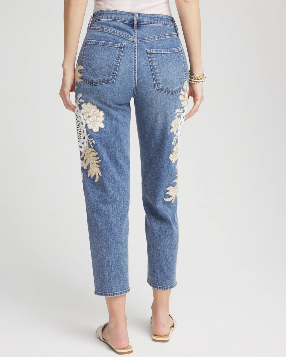 Chico's - Embellished Tapered Cropped Jean