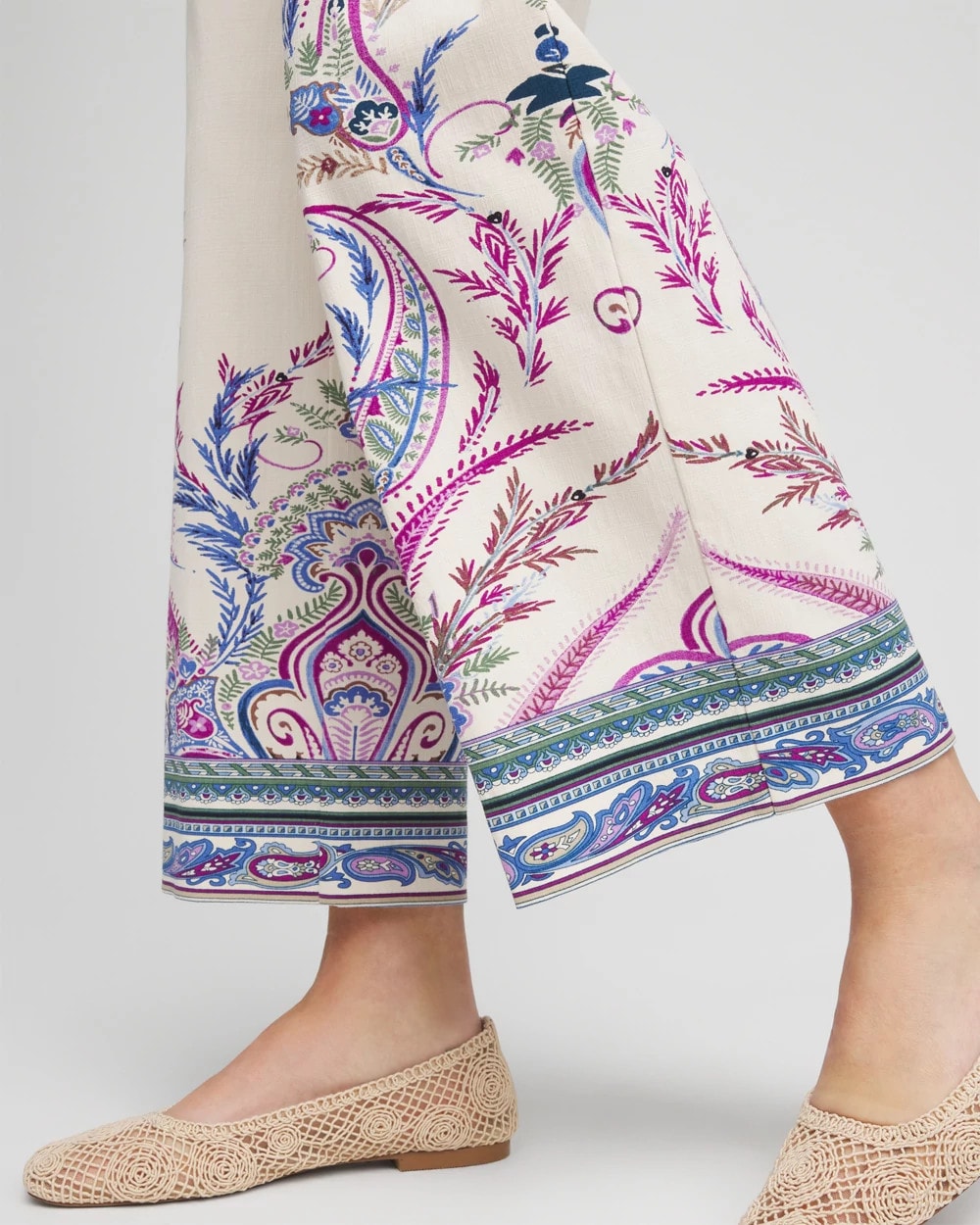 Chico's - Brigitte™ Paisley Wide-Leg Cropped Pants