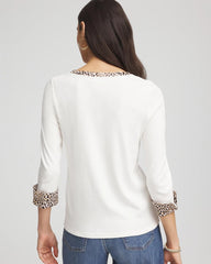 Chico's - Pima Jewel Neck Contrast Tee