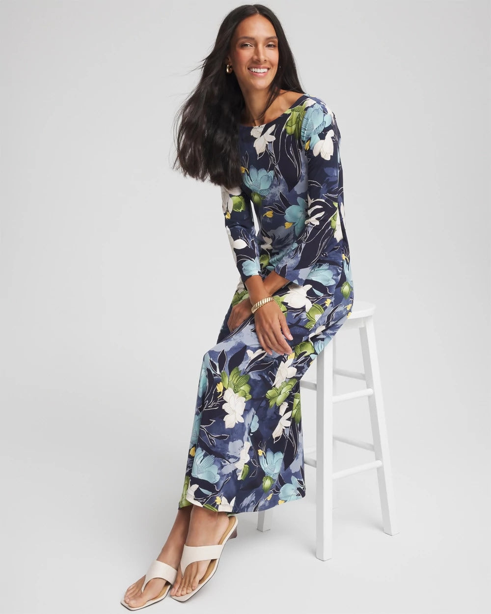 Chico's - Dance Boatneck Column Maxi Dress