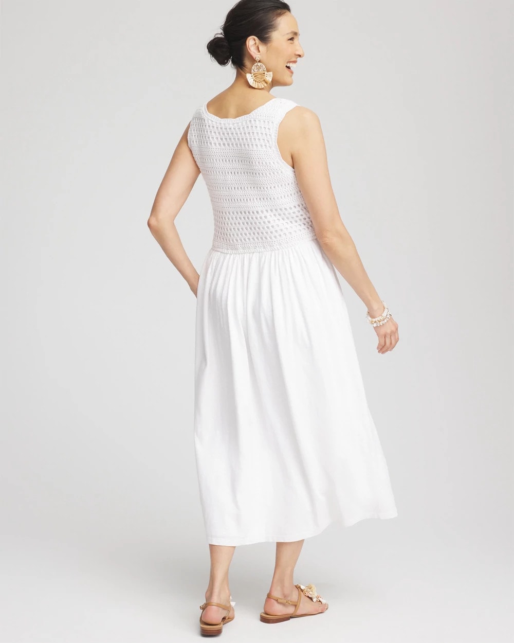 Chico's - Crochet-Bodice Maxi Dress
