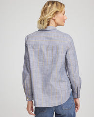 Chico's - Striped Soft Denim Popover