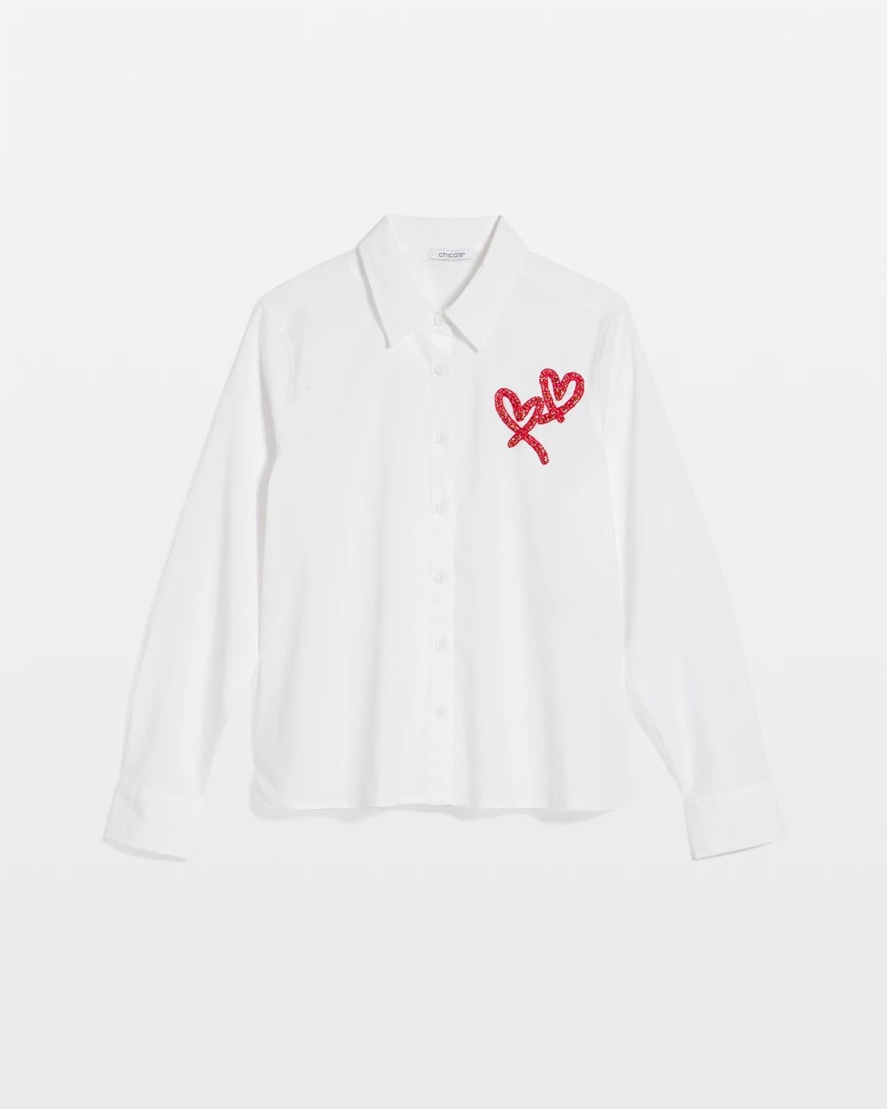 Chico's - Crystal Heart Poplin Shirt