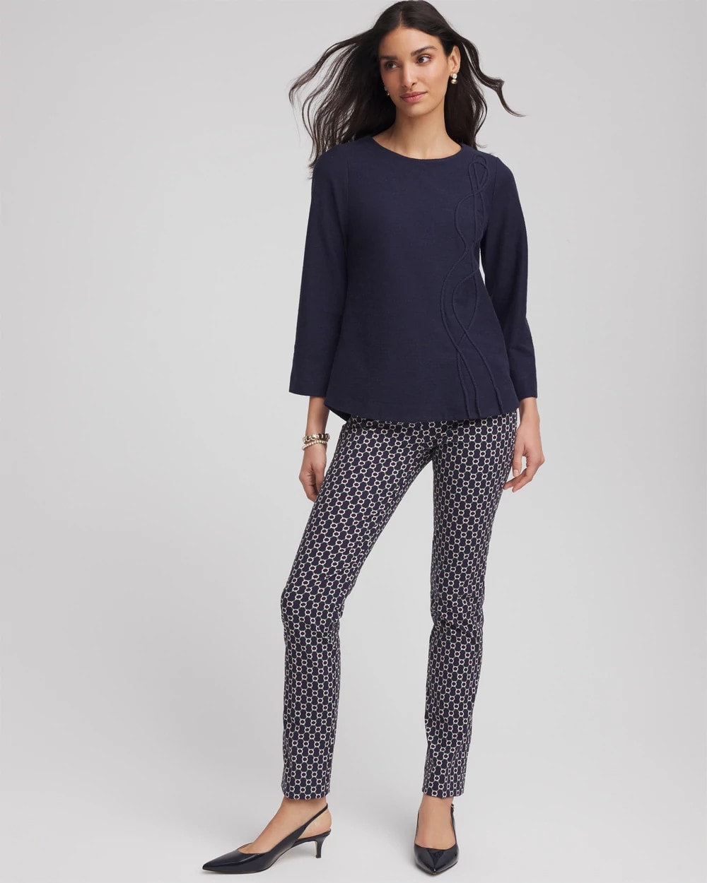 Chico's - Denim Soutache Top